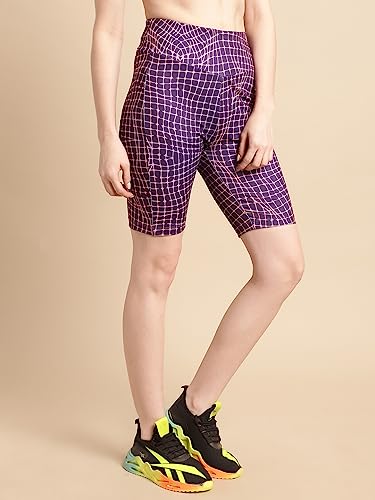 Image of PERFKT-U Women Slim Fit High-Rise Cycling Sports Shorts