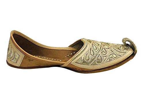 Stop n Style Punjabi Cream Gold Jutti for Men's Khussa Shoes Formal Mojari Pakistani Handmade3