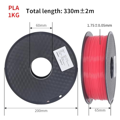 Filamentos para impresora 3D, filamentos de PLA que cambian de color de rojo a blanco de 1,75 mm, filamentos de impresión que cambian de color con la temperatura FDM para impresoras 3D de 1,75 mm 2 Filamentos para impresora 3D, filamentos de PLA que cambian de color de rojo a blanco de 1,75 mm, filamentos de impresión que cambian de color con la temperatura FDM para impresoras 3D de 1,75 mm - Imagen 3