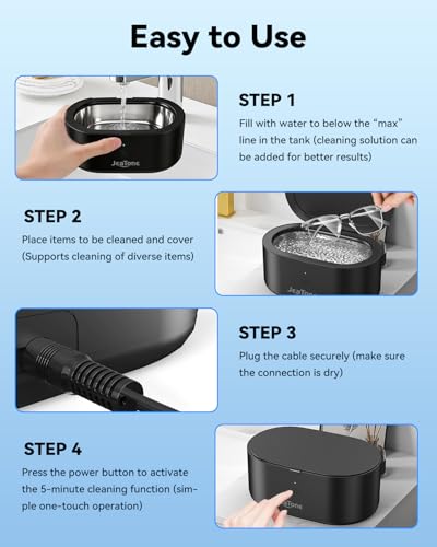 Image of JeaTone 600ML Ultrasonic Cleaner with 50ml Jewelry Cleaner Solution