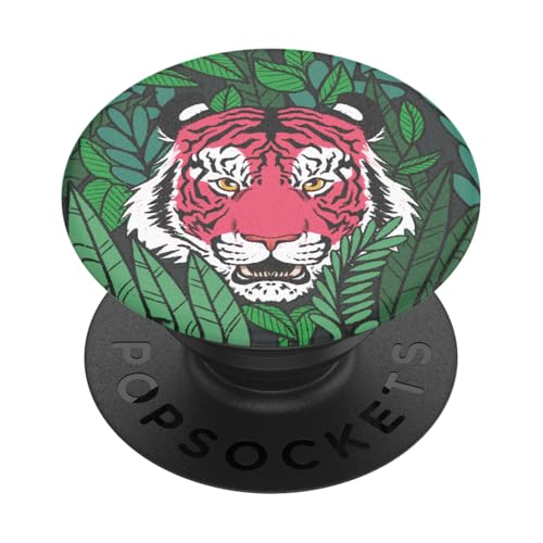 PopSockets PopGrip Support Téléphone Universel et Anneau de Maintien pour Tablette Wild Tiger