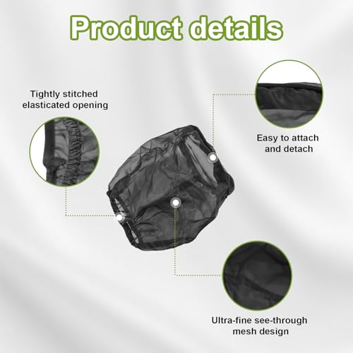 Dickno 2 PCS Air Filter Cover for Car, Dustproof Cold Air Filter Protective Sock Cover Wrap, Automotive Air Cleaner for High Flow Air Intake Filters, Universal Vehicle Accessories (Small)