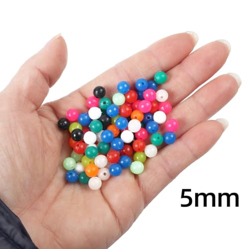 300 piezas de cuentas plásticas coloridas para pesca miniatura 5