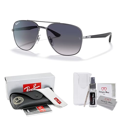 Ray-Ban RB3683 Square Sunglasses for Men for Women +BUNDLE with ACCESSORY EYEWEAR KIT2