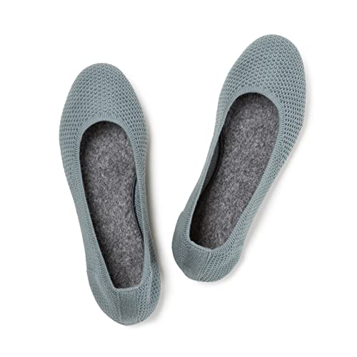 Image of Frank Mully Women's Ballet Flat Shoes Knit Dress Shoes Round Toe Slip On Ballerina Flats for Woman Low Wedge Comfort Soft