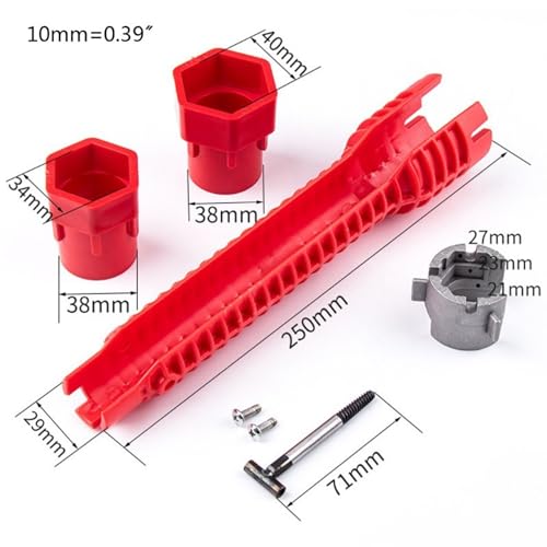 Chave Hidraulica Multifuncional 8 em 1 Encanador Instalador Hidraulico Removedor Porca Extrator Para