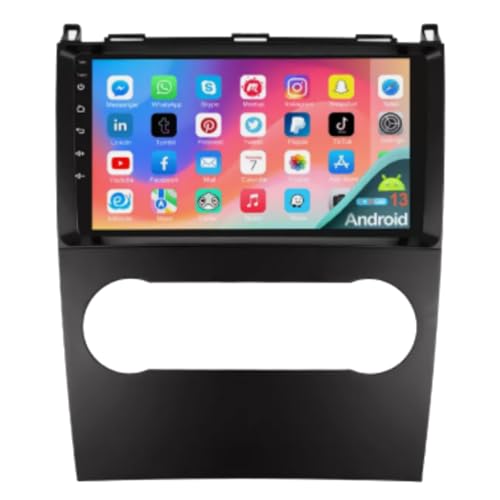 [Autoradio touchscreen Android da 9 pollici per Mercedes Benz Classe A/B W169 W245]: Progettata e sagomata per adattarsi al cruscotto di serie, questa autoradio con schermo da 9 pollici presenta un design testurizzato in stile originale. 2 GB di RAM + 32 GB di ROM, un touchscreen a piena capacità per un facile utilizzo e un'interfaccia utente ben progettata, progettata specificamente per le auto.