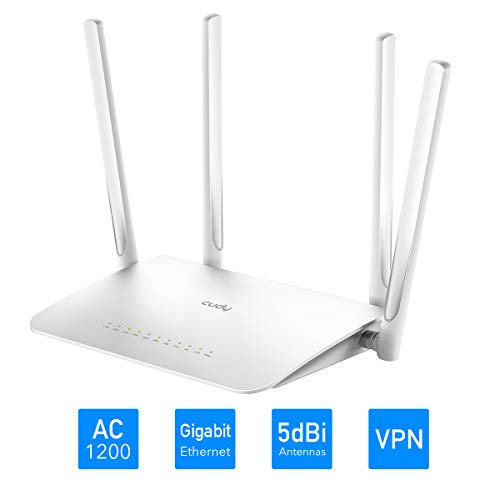 Cudy WR1300 Gigabit Routeur Wi-FI Dual Band AC1200 sans Fil 5 Ports Gigabit, 4 antennes, 2,4 GHz/5 GHz, Mode d'accès Point, 128 Mo RAM, OpenWrt, VPN