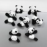 7 Pieces of Plush Panda Fridge Magnets Sets for Home Room Decor Decorative Refrigerator Fun School Office Whiteboard Christmas Magnet