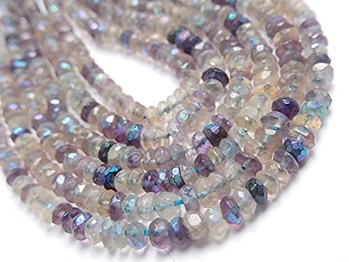 Fluorite perles facettées rondelles 4mm pour la création de bijoux artisanaux de haute qualité