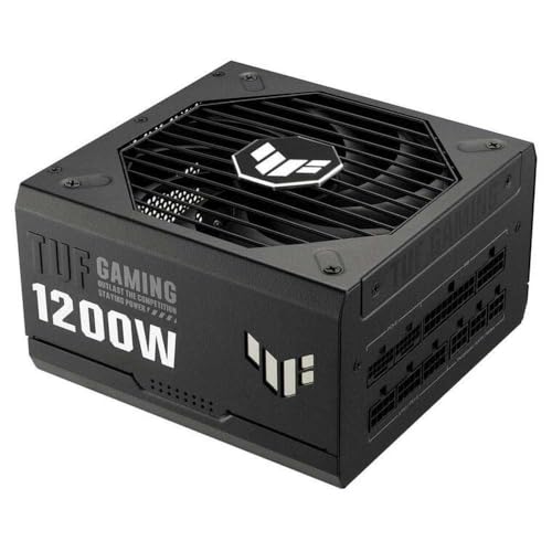 ASUS TUF Gaming 1200W Gold, Alimentatore completamente modulare, 80+ Gold, componenti di livello militare, cuscinetti a doppia sfera, ventola Axial-tech, rivestimento PCB, Nero
