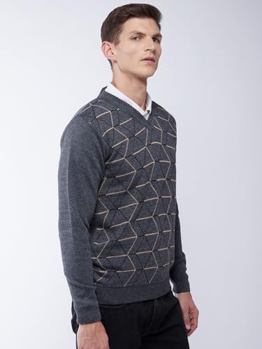 Image of Pivl Men's Winter Geometric Print Sweater - Warmth and Style for The Season||Winterwear||