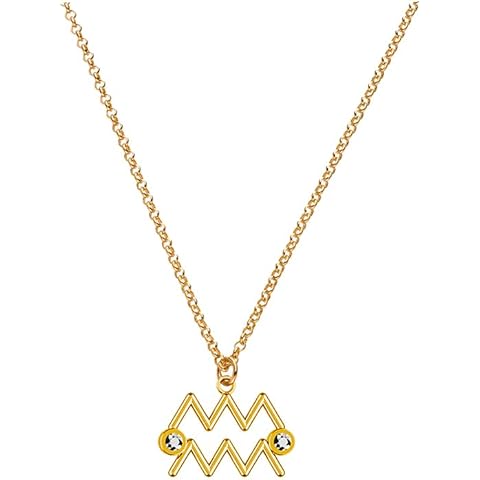 OAK & LUNA - Zodiac Sing Necklace – Moissanite Star Sign Pendant on 18