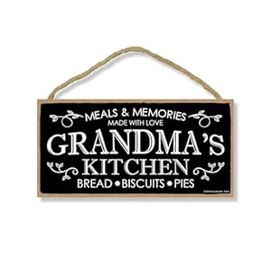 Honey dew gifts grandmas kitchen meals and memories made with love wall hanging sign kitchen signs grandparents day decorations granny gifts mothers day gifts 10 inch by 5 inch 754635  urban country home decor