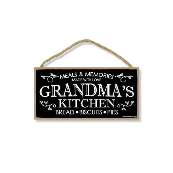 Honey dew gifts grandmas kitchen meals and memories made with love wall hanging sign kitchen signs grandparents day decorations granny gifts mothers day gifts 10 inch by 5 inch 754635  urban country home decor