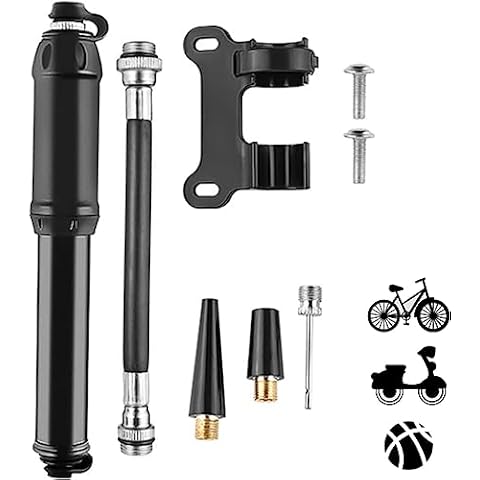 Bike Pump,Portable Aluminum Alloy Bicycle Tire Pump,100psi Mini Bicycle Pump With Needle Frame Mount Cover