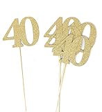 PaperGala Set of 8 Number 40 Centerpiece Sticks for Fortieth Anniversary Reunion 40th Birthday...