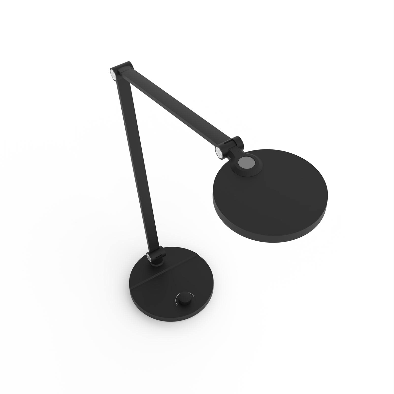 FeinTech LTL00121 LED Schreibtischlampe dimmbar mit Drehknopf schwarz