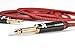 Red Dragon Instrument Cable - Noiseless for Electric Guitar and Bass - 10Foot TS 1/4Inch Angled PL