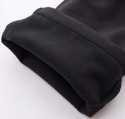 Minetom Damen Herren Wanderhose Outdoorhose Wasserdicht Softshellhose Winddicht Warm Gefüttert Winterhose Skifahren Schnelltrocknende Trekkinghose Damen Schwarz Small
