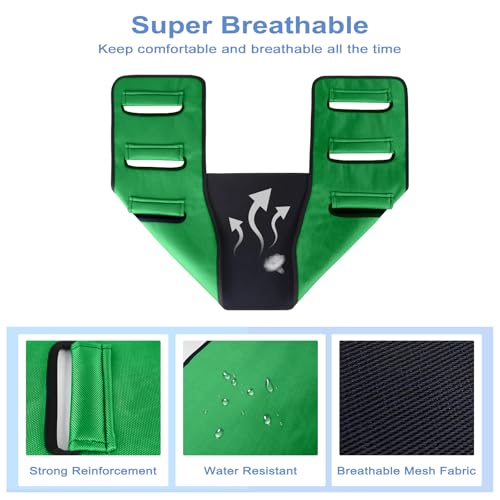 Transfer Sling for Seniors, Transfer Belt Widened Back Curve Design Sling for Movement, Transfer Boards for Bedridden Patient, Bed Assist Handle, Back Lift Belt for Patient Care (Green) - Image 5