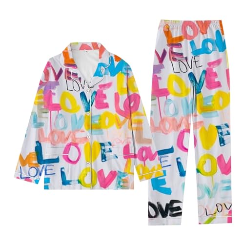 Pyjamas pour femmes amples et confortables contre le froid nocturne jaune XXL