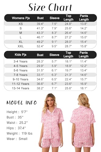 Image of Girls & Womens Satin Pajamas Set, Silk Button-Down Sleepwear 2 Piece Nightwear, 3 Years - Women XXL