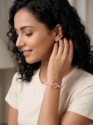 Image of Sterling Silver 925 Wrestband Bracelet for Women, Rose Gold, Rhodium Polished, Crystal Charm, Everyday Wear
