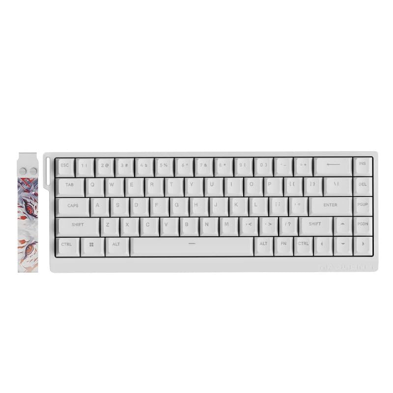 Image of Madlions MAD 68 HE Basic Wired Mechanical Gaming Keyboard | Supports Polling Rates Upto 8000Hz | Compatible with Windows & Mac Os - 1 Year Warranty (White - Magnetic Amber Pro Switches)