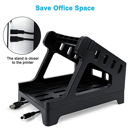 Label Holder For Rolls And Fan-Fold Labels, Thermal Shipping Label Roll Holder For Desktop Label Printer, Label Stand Desktop Printer Accessory For Home, Office (Black) #TOP2