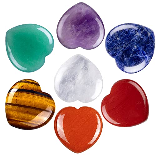 (7PCS) Crystals and Healing Stones Healing Crystals Chakra Stones 7 Chakra Healing Crystals Reiki Healing Crystals Healing Crystals Quartz Healing Crystals Heart Healing Stones