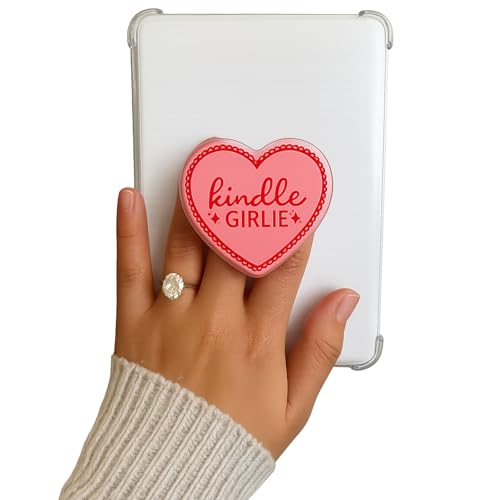 Herat Kindle Grip Pink Accessories for Kindle Phone Grip Collapsible Stand Holder for Phone eReaders Book Lover Gifts
