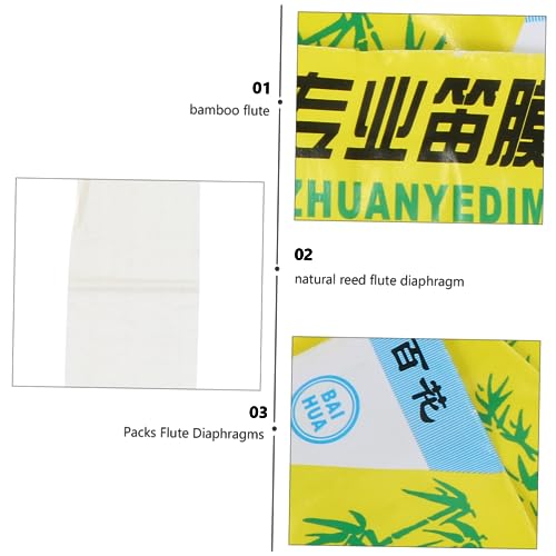 Toyvian 1 Set 10 Packs Dizi Membrane Flute Accessories Flute Membrane Chinese Flute Membrane for Dizi Flute Diaphragms Dizi Maintenance Supplies Flute Parts Reed Universal Component
