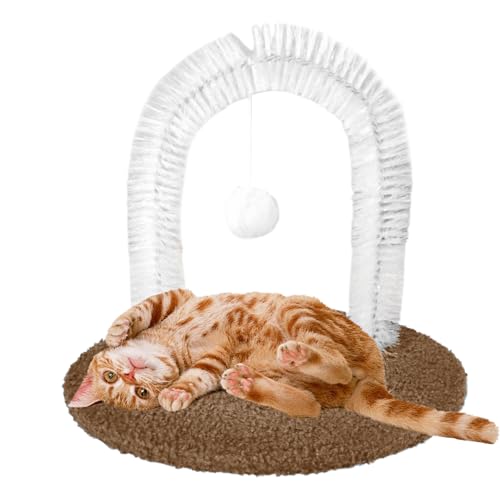 猫用アーチ型セルフグルーマー - ネコブラシ セルフグルーミングアーチ型猫ブラシ - スクラッチパッド付き抜け毛取りブラシ 滑り止めマッサージツール 家具保護用 猫用アーチ型セルフグルーマー - ネコブラシ セルフグルーミングアーチ型猫ブラシ - スクラッチパッド付き抜け毛取りブラシ 滑り止めマッサージツール 家具保護用