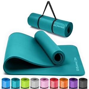 KG PHYSIO Yogamatte Rutschfest & Gepolstert - Yoga Matte mit Tragegurt, Fitnessmatte, Sportmatte Dicke 8mm, Gymnastikmatte, Gym Matte, Pilates Matte, Fitness Matte, 183x60cm
