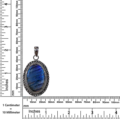 Pendentif labradorite feu bleu argent pour sublimer vos tenues