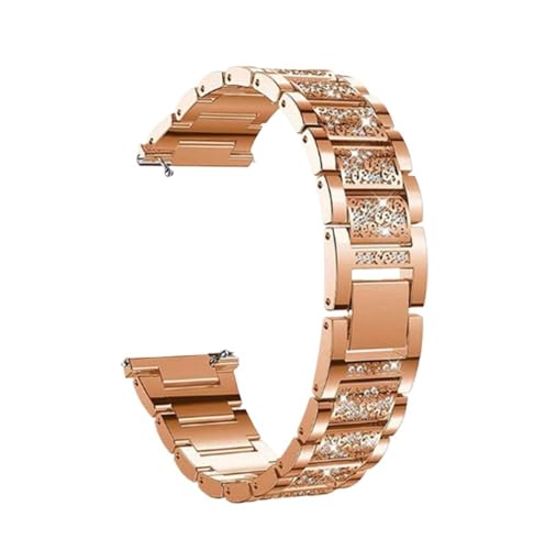 Correa de Acero metálica para Mujer, Pulsera de 18MM, 20mm y 22mm Compatible con Garmin Watch Band Vivoactive 4/4S/3/Venu 2 1 2S/SQ/Vivomove HR