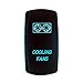 STV Motorsports Laser Cooling Fans Blue Rocker Switch 20A 12V On-Off LED Light