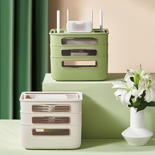 Cache-routeur Wi-Fi vert : boîte de rangement pour salon - 8