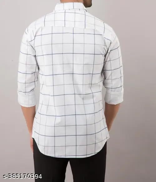 Image of Men's Cotton Casual Shirt, Brown, Full Sleeves, Regular Fit