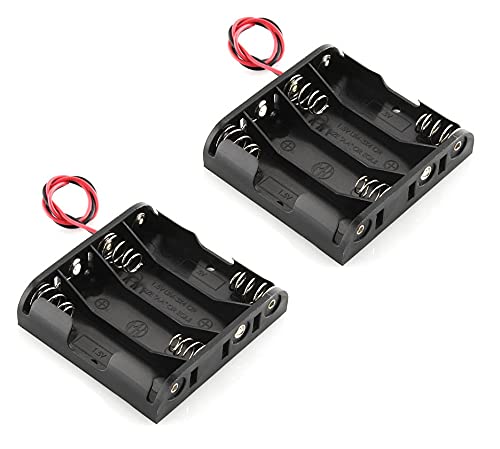 Scriptronics® Single Side 4 Cell 18650 Battery Holder, 4x 3.7V 18650 Battery Holder, 18650 Battery Holder with Leads Wires (2 Piece) (B09HP7JZFK) Amazon Price History, Amazon Price Tracker