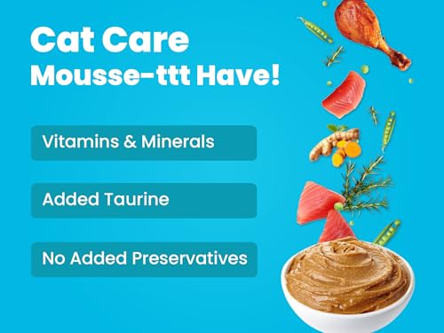 BARK OUT LOUD- Wet Adult Cat Food | Fresh Tuna & Chicken | Taurine | Salmon Oil- Omega Taurine| Gravy Cat Food for All Breeds | Pack of 6 (85 G x 6)