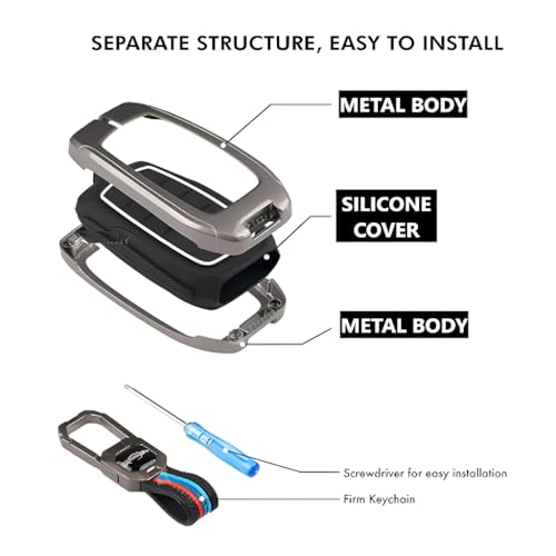 Image of Metal Series keycover for Mahindra Thar | Xuv700 | 3X0 | xuv300 | Scorpio - 3 button flipkey
