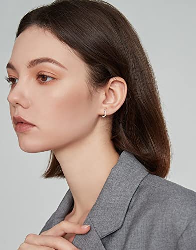 Leaf 925 Sterling Silver Tiny Hoop Earrings for Women Leaves Cartilage Small Huggie Hoops Earring Sleeper Wrap Cuffs Cute Jewelry Gifts Birthday3