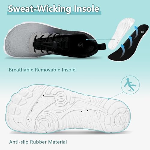Image of Hike Barefoot Shoes Women Men Footwear, Wide Toe Box Water Shoes, Quick-Dry Zero Drop Comfortable & Non-Slip Pro Barefoot Beach Swim Minimalist Grounding Shoe for Walking Hiking
