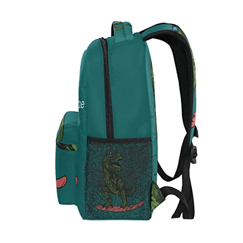 senya Custom-Add Name-School College Backpack Rucksack Travel Bookbag Outdoor Skateboard Dinosaur4