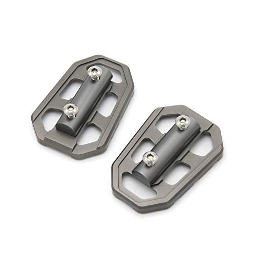 Sangmei Pedais de pedestal de motocicleta tarugo dianteiro largo Pedais de descanso de pedais compat