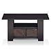 Furinno Andrey Coffee Table with Bin Drawer, Dark Walnut