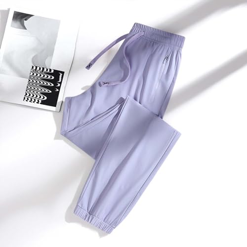 Stretchy Pants for Women 2025 Unisex Trendy Elastic Soild Color Quick Drying Pants Breathable Trousers with Pockets3