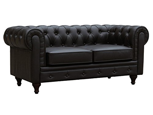 Habitat et Jardin Sofá Chesterfield Aliza- 2 plazas - Marron